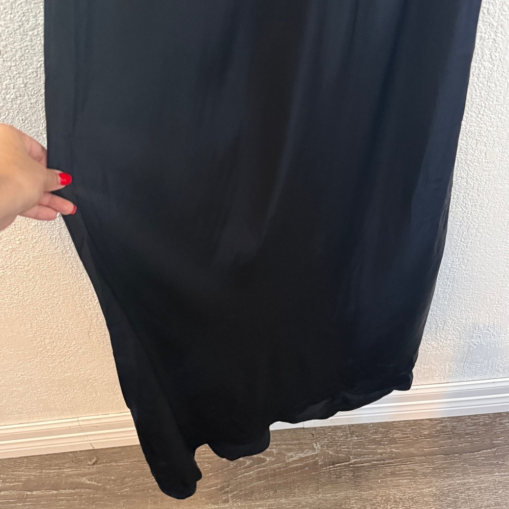 Meshki Lucia Satin Cut Out Maxi Dress - Black - Picture 4 of 7